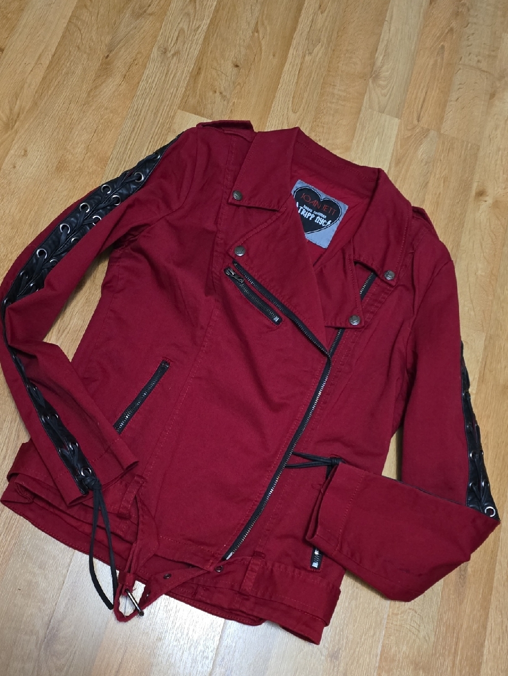 Hot Topic TRIPP Joan Jett Moto Jacket NWT Sz L - Picture 8 of 9